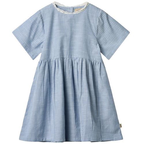 Wheat Elma Kjole Blue Stripe | Blå | 116 cm