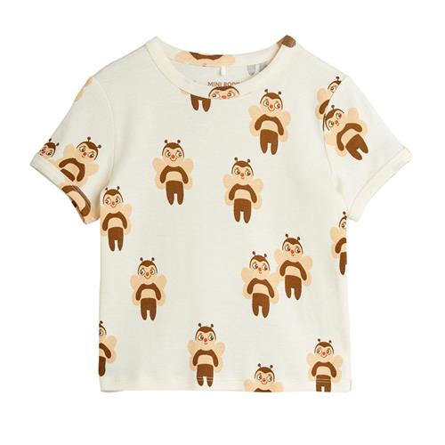 Mini Rodini GOTS Bees Aop Kortærmet T-shirt Offwhite | Hvid | 92/98 cm