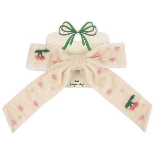 Konges Sløjd Velvet Bow Pearly Hårklemme Pearled Ivory |  | One size