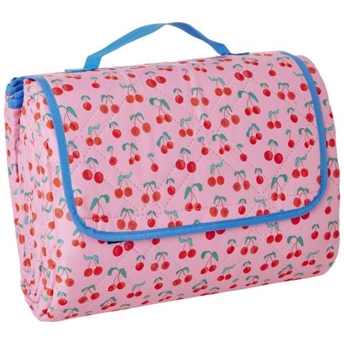 RICE 200 X 200 Cm Vandafvisende Picnictæppe Cherry Love Print Pink | Lyserød | 0