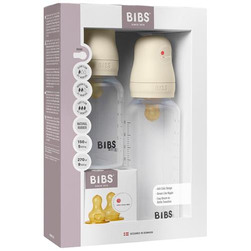 BIBS BIBS Grow And Flow Sutteflaske-latex-sæt 150 Ml / 270 Ml Ivory  150 ml / 270ml Set Ivory  Hvid  One Size  Unisex