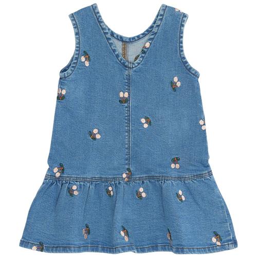 The New Siblings Ovia Denim-kjole Light Blue Denim Emb 92 cm  Blå  92 cm  kvinde