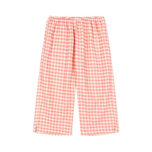 Konges Sløjd GOTS RHW X KS Bella Bukser Peach Blossom Check 5-6 Y    5-6 år  kvinde