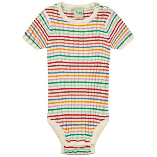 FUB Ribstrikket Baby Body Multi Stripe |  | 74 cm