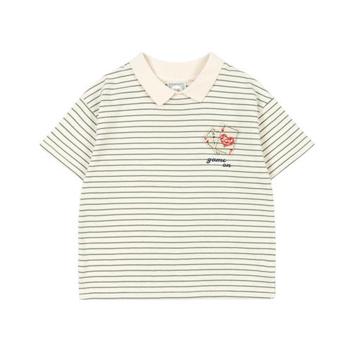 Konges Sløjd GOTS RHW X KS Gameon Tee Terra Stripe 2 Y    2 år  Unisex