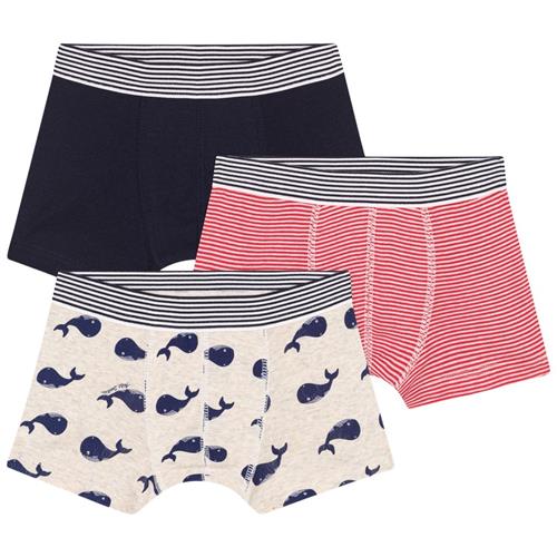 Petit Bateau Whale 3-pak Boxershorts Montelimar Marshmallow | Beige | 2 years
