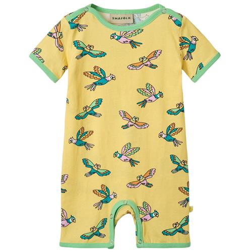 Småfolk Parrots Onesie Custard | Gul | 74 cm