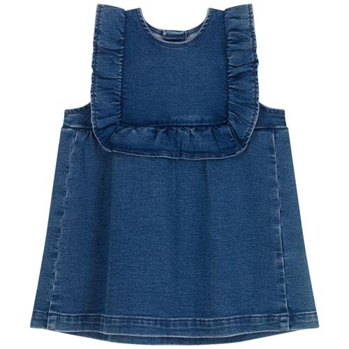 Petit Bateau Denim-kjole Bleu Delave | Blå | 18 months