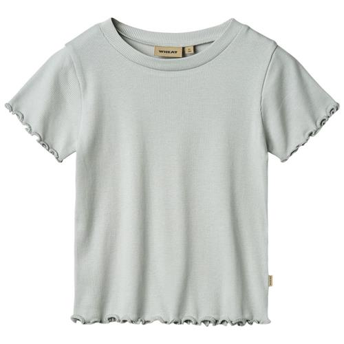Wheat Irene Ribbet T-shirt Soft Blue | Grønn | 110 cm