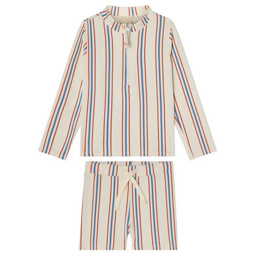 Kuling Madagaskar UV-sæt Blue/red Stripe 98/104 cm  Hvid  98/104 cm  Unisex