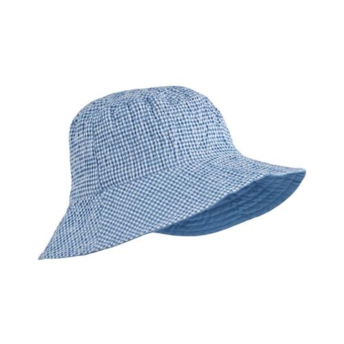 Liewood GOTS Damon Solhat Check Riverside Crisp White 3-6 months  Blå  3-6 måneder  Unisex