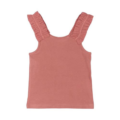 The New Lotus Ribbet Top Med Flæser Old Rose | Lyserød | 11-12 years