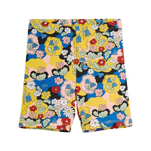 Mini Rodini GOTS Flowers Aop Cykelshorts Multi | Gul | 140/146 cm
