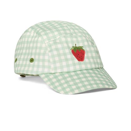 Kuling Laholm Hætte Mint Check Strawberry | Grønn | 52/56 cm
