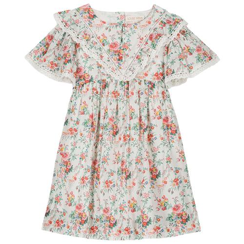 Louise Misha Siloe Kjole Cream Rosa Festa |  | 24 months