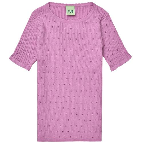 FUB Pointelle Tee Orchid | Lyserød | 130 cm