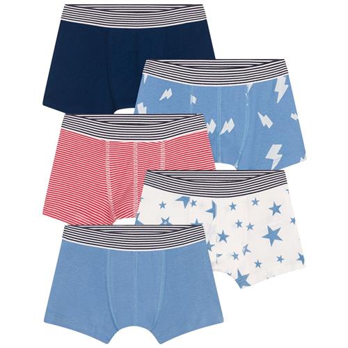 Petit Bateau 5-pak Boxershorts Alaska Marshmallow | Blå | 3 years
