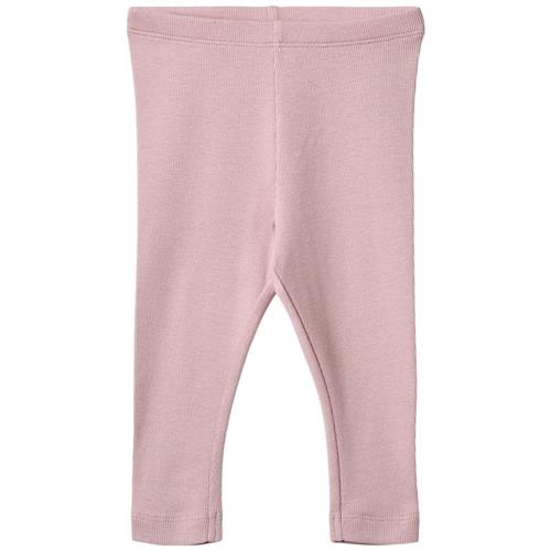 Wheat Maddy Ribbede Leggings Lavender Mist | Lilla | 74 cm