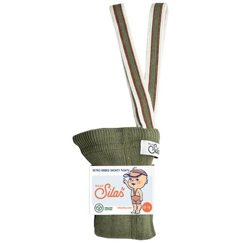 Silly Silas GOTS Korte Strømpebukser Olive Striped  0-1 Y  Grøn  0-1 år  unisex