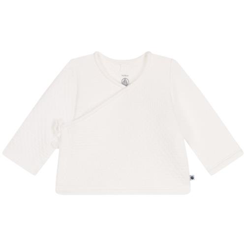Petit Bateau Baby Wrap Cardigan I Bomuld Marshmallow | Hvid | 6 months