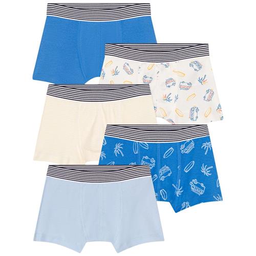 Petit Bateau 5-pak Boxershorts Pamplemousse Marshmallow | Blå | 3 years