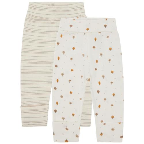 Hust&Claire Luca 2-pak Leggings Snow White | Hvid | 68 cm