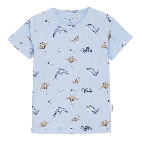 Minymo T-shirt Aop Skyway | Blå | 80 cm