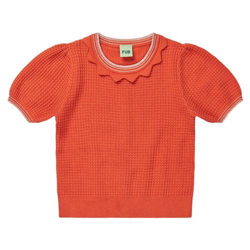 FUB Strikket Kortærmet Top Tangerine | Orange | 100 cm