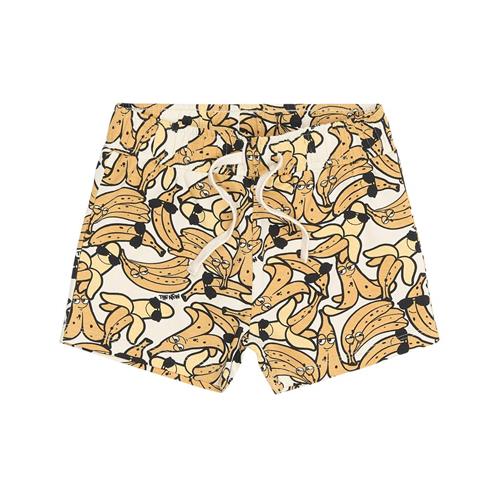 The New Siblings GOTS Oscar Shorts White Swan Aop | Hvid | 104 cm