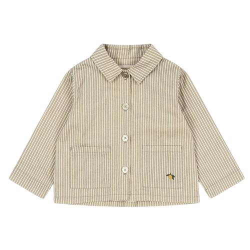 Konges Sløjd GOTS Frankie Overshirt Tea Stripe | Beige | 2 years