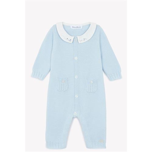 Tartine et Chocolat Strikket Onesie Ciel | Blå | 1 months