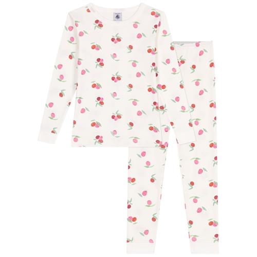 Petit Bateau Printed Pyjamas Marshmallow Peonia | Hvid | 4 years