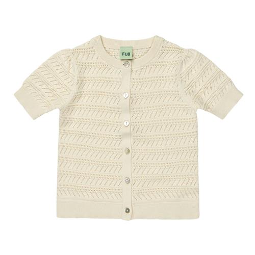 FUB Strikket Kortærmet Cardigan Ecru |  | 110 cm