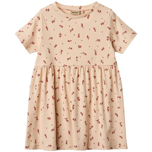 Wheat Anna Jersey-kjole Rose Water Flowers | Beige | 116 cm