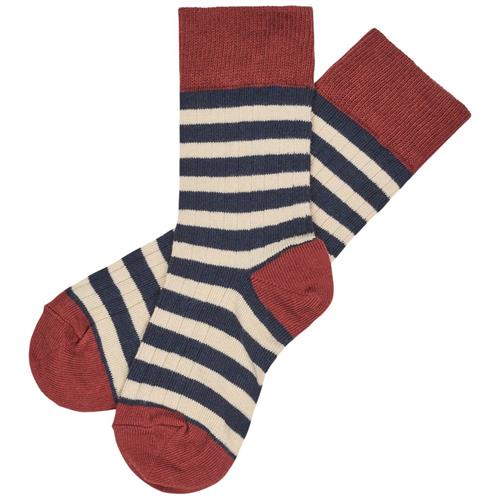 FUB Classic Stripe Sokker Chili/dark Navy | Rød | 22-24 EU