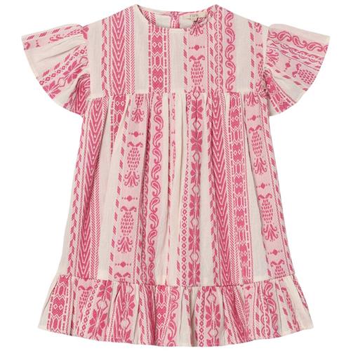 Fliink Addie Kjole Cloud Dancer Pink Stripe | Lyserød | 2 years