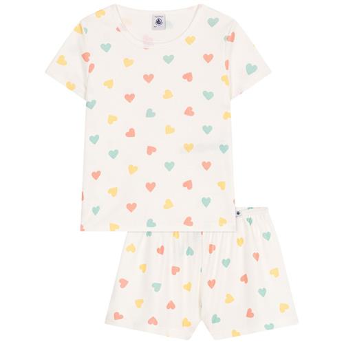 Petit Bateau Hearts Pyjamas I Bomuld Marshmallow Multicolor | Hvid | 5 years