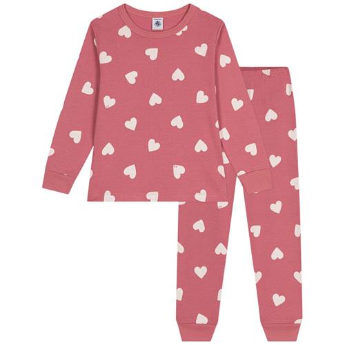 Petit Bateau Hjertemønstret Bomuld Onesie Rosewood Marshmallow | Lyserød | 5 years
