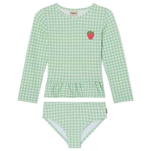 Kuling Florence UV-sæt Mint Check | Grønn | 110/116 cm