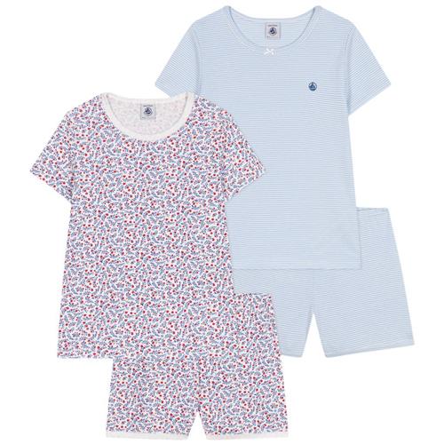 Petit Bateau 2-pak Pyjamas Jasmin Marshmallow | Blå | 8 years