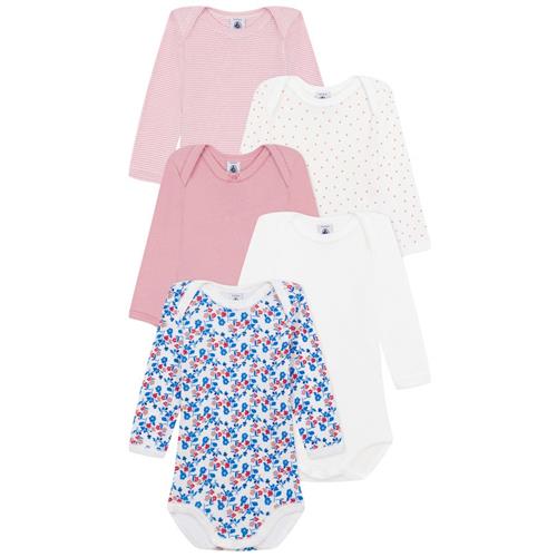 Petit Bateau 5-pak Bomuldsbodyer Blanc Rose Orange | Lyserød | 12 months