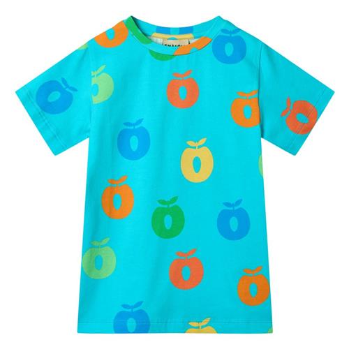 Småfolk Apples T-shirt Blue Atoll | Blå | 3-4 years