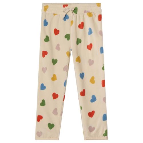 Kuling Northpole Fleece-bukser Rainbow Hearts | Hvid | 134/140 cm