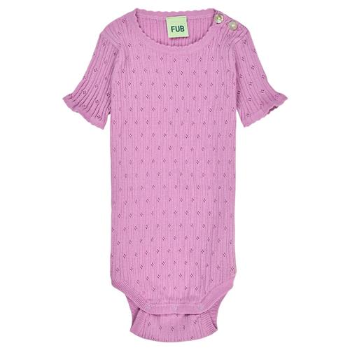 FUB Pointelle Baby Body Orchid | Lyserød | 68 cm