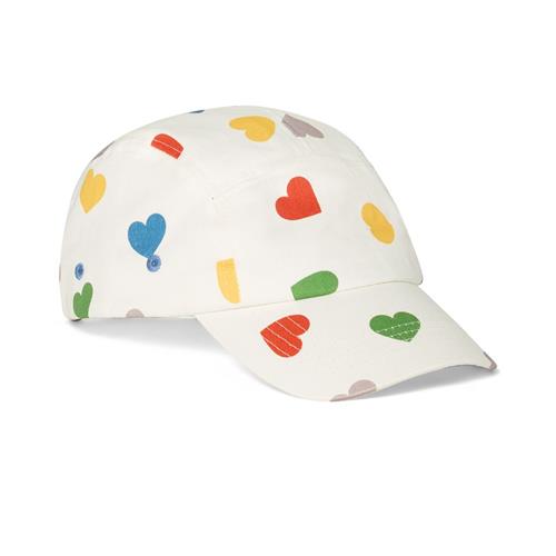 Kuling Laholm Hætte Rainbow Hearts | Hvid | 52/56 cm