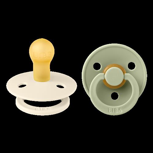 BIBS 2-Pack BIBS Colour Latex-sut Størrelse 3 Ivory / Sage  Ivory/Sage 18+ Months  Grøn  18+ måneder  Unisex