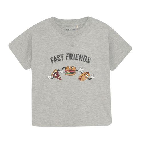 Minymo T-shirt Grey Melange | Grå | 116 cm