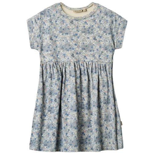 Wheat Emilie Jersey-kjole Blue Summer Flowers | Blå | 110 cm