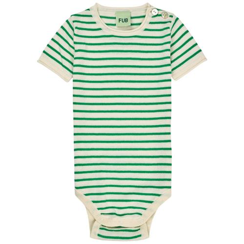 FUB Strikket Baby Body Ecru/basil | Grønn | 68 cm