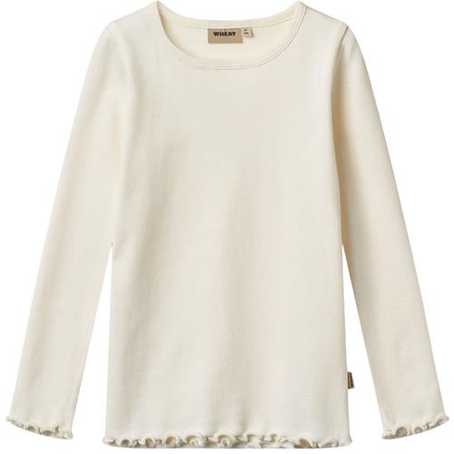 Wheat Ida Langærmet T-shirt Ivory 116 cm  Creme  116 cm  Unisex